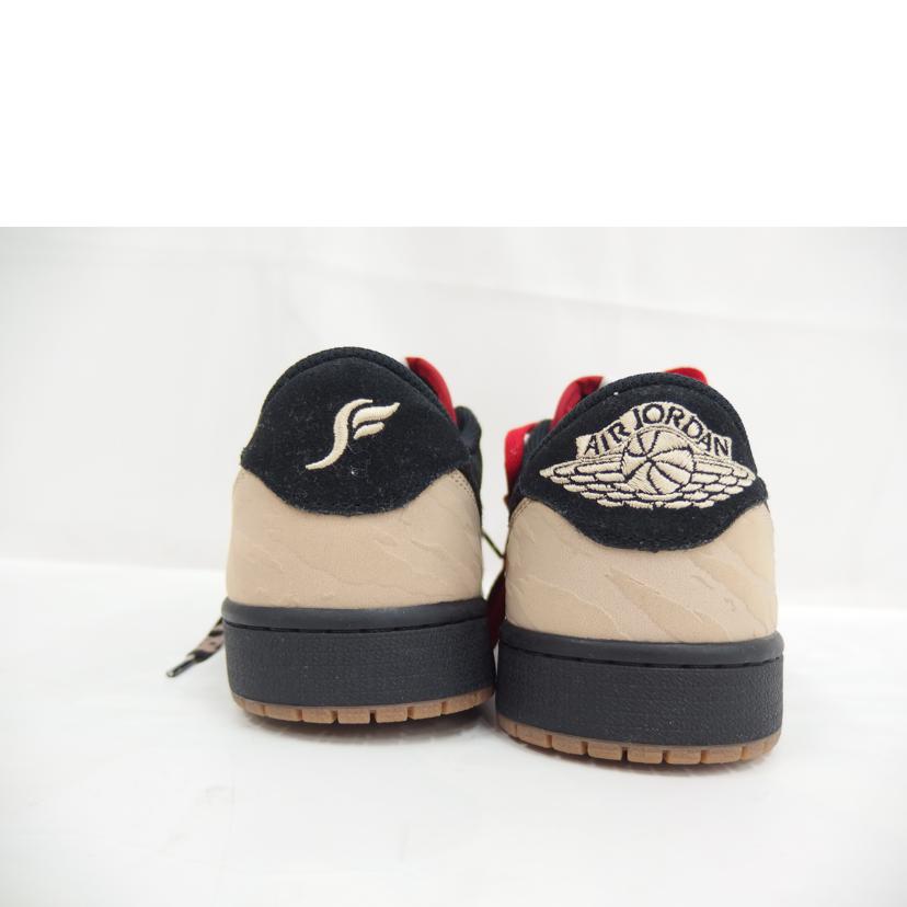 NIKE ナイキ/Sole Fly × Nike Air Jordan 1 Low /Black and Sport Red/DN3400-001//ABランク/82