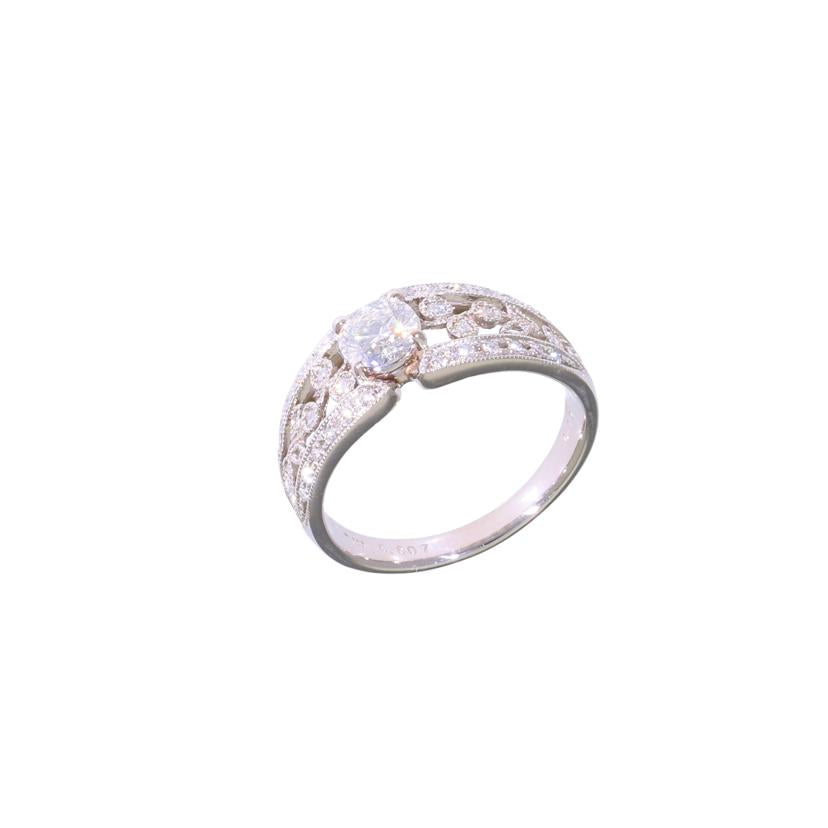 /◎PT900ダイヤリング0.507/0.19ct鑑//Aランク/59