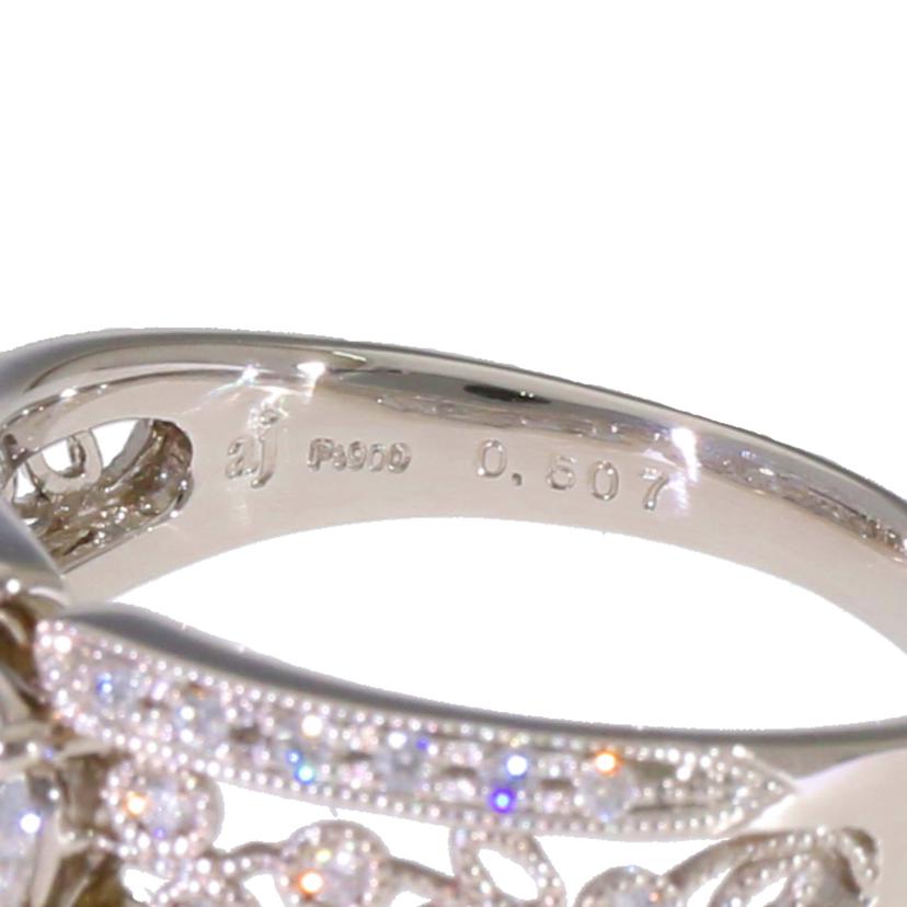 /◎PT900ダイヤリング0.507/0.19ct鑑//Aランク/59
