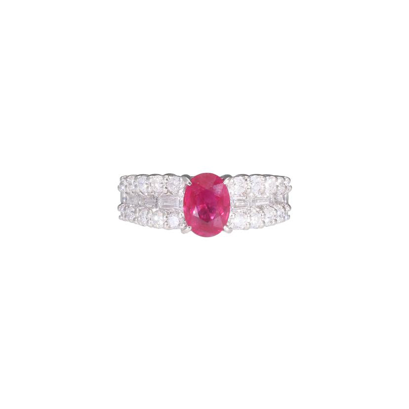 /◎PT900ルビーダイヤリング1.40/D1.00ct//Aランク/59