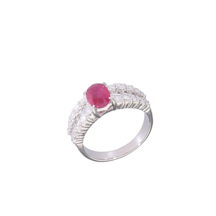 /◎PT900ルビーダイヤリング1.40/D1.00ct//Aランク/59