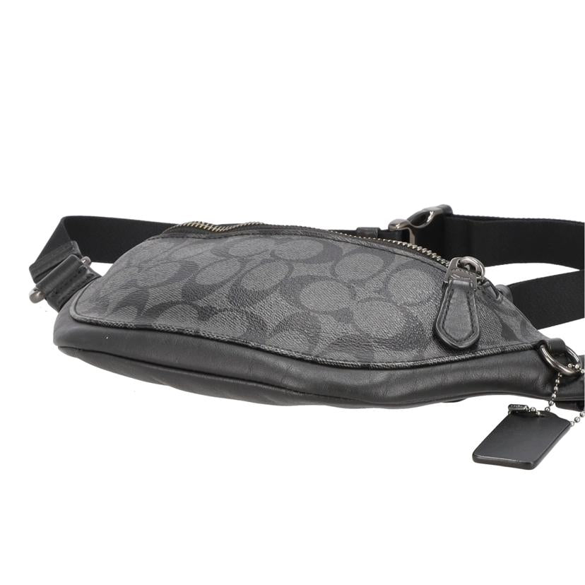 COACH コーチ/シグネチャー/PVCレザーボディバッグ/ブラック/F84711//H19**/Aランク/18