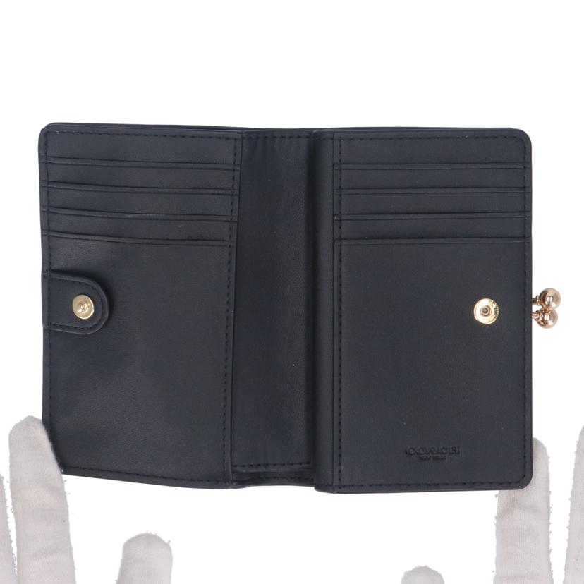 COACH コーチ/レザーがま口コンパクト財布/C2380//C83**/Aランク/70