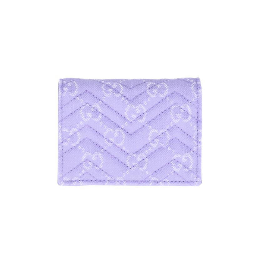 GUCCI GUCCI/ダブルGスモールウォレット/ライラック&ホワイトGGデニム/466492//525***/SAランク/78