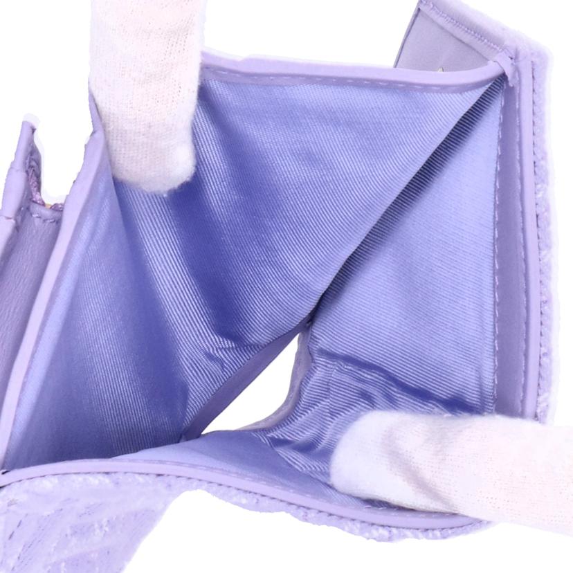 GUCCI GUCCI/ダブルGスモールウォレット/ライラック&ホワイトGGデニム/466492//525***/SAランク/78