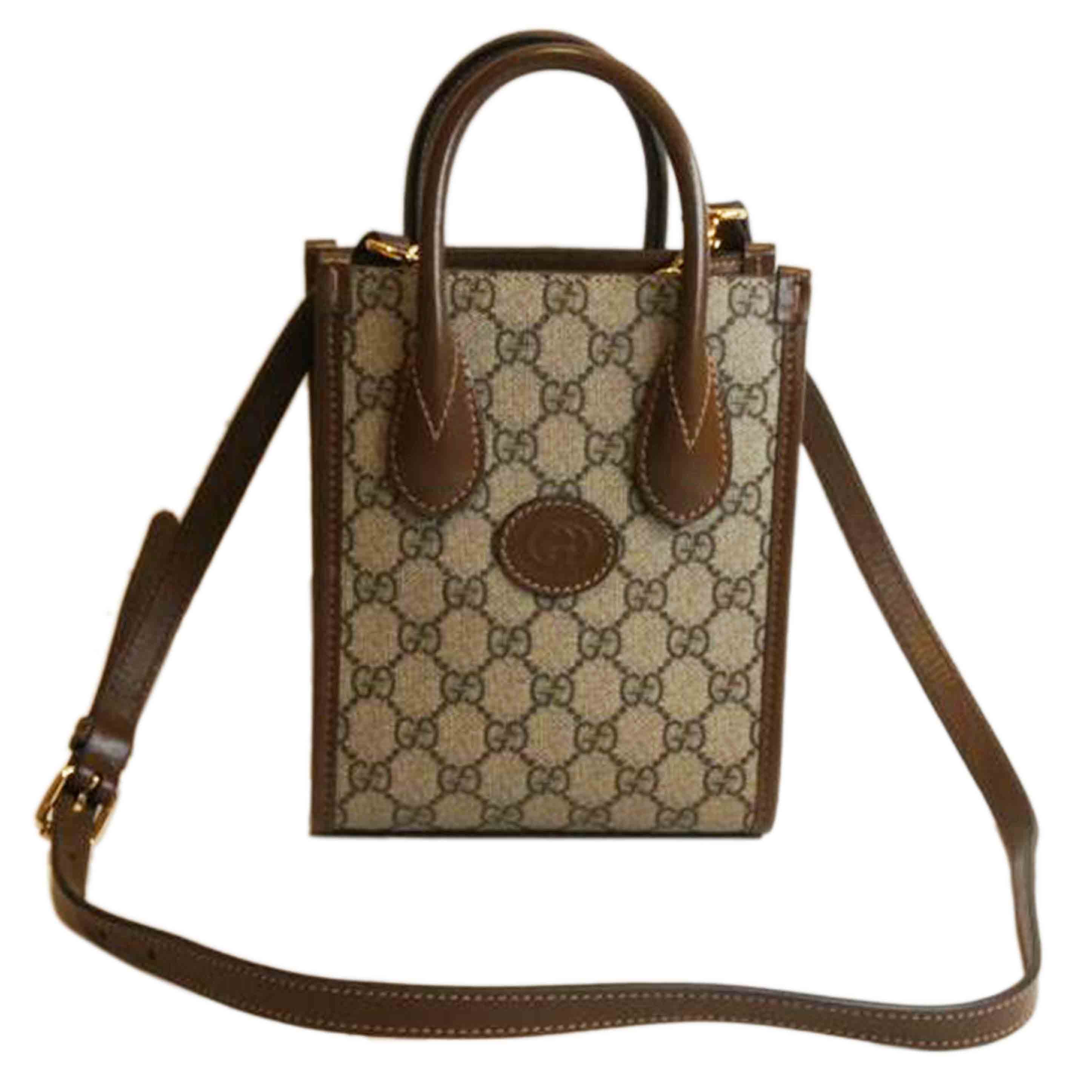 GUCCI グッチ/GGスプリームインターロッキングGミニ2WAYショルダー/671623//525***/Aランク/92