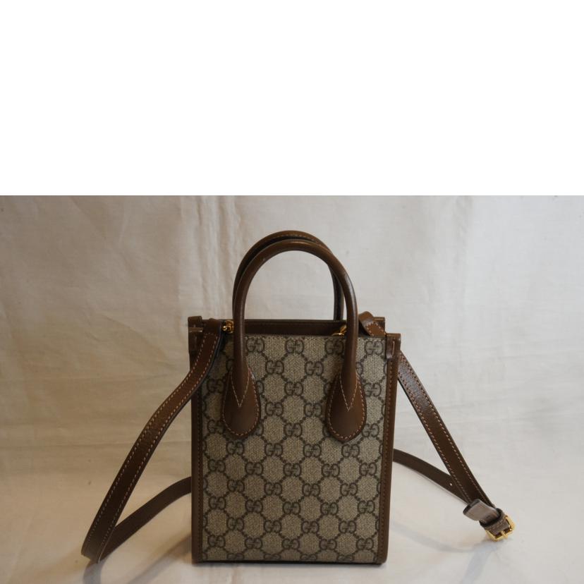 GUCCI グッチ/GGスプリームインターロッキングGミニ2WAYショルダー/671623//525***/Aランク/92