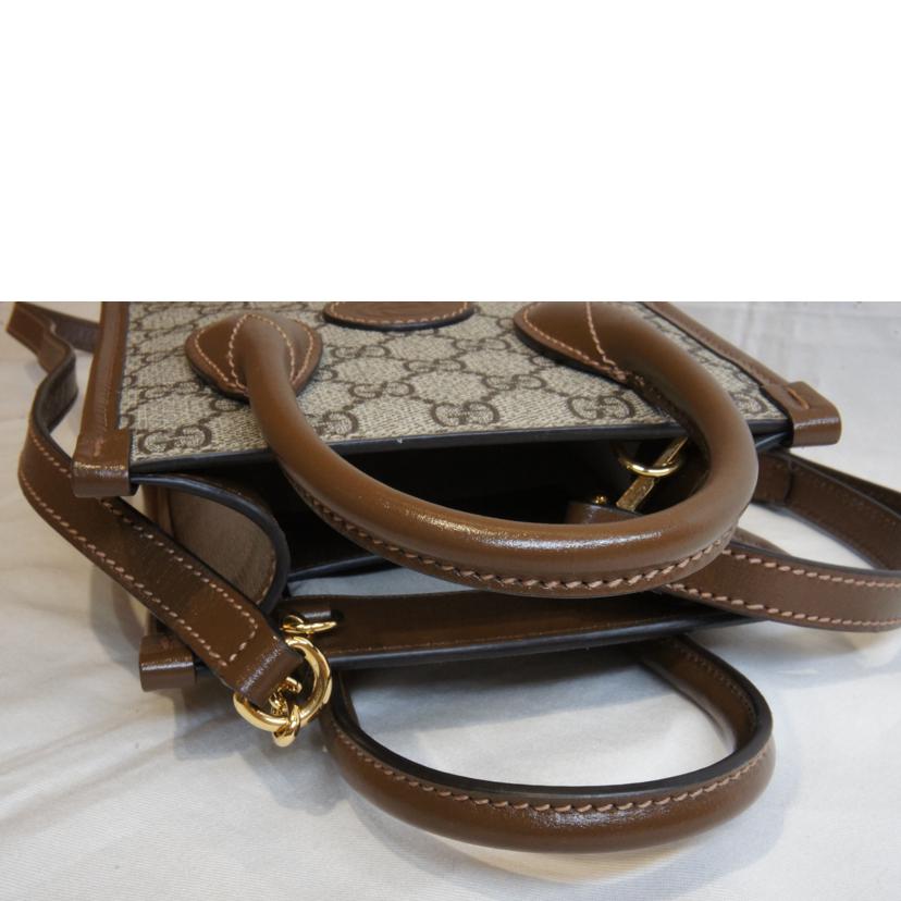 GUCCI グッチ/GGスプリームインターロッキングGミニ2WAYショルダー/671623//525***/Aランク/92