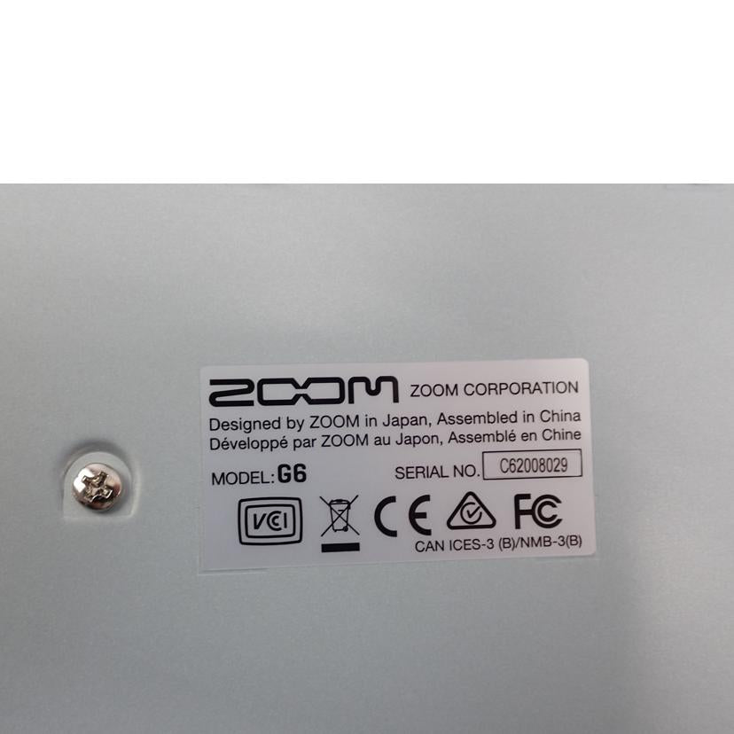 ZOOM ZOOM/マルチエフェクター/G6//C62008029/Aランク/62