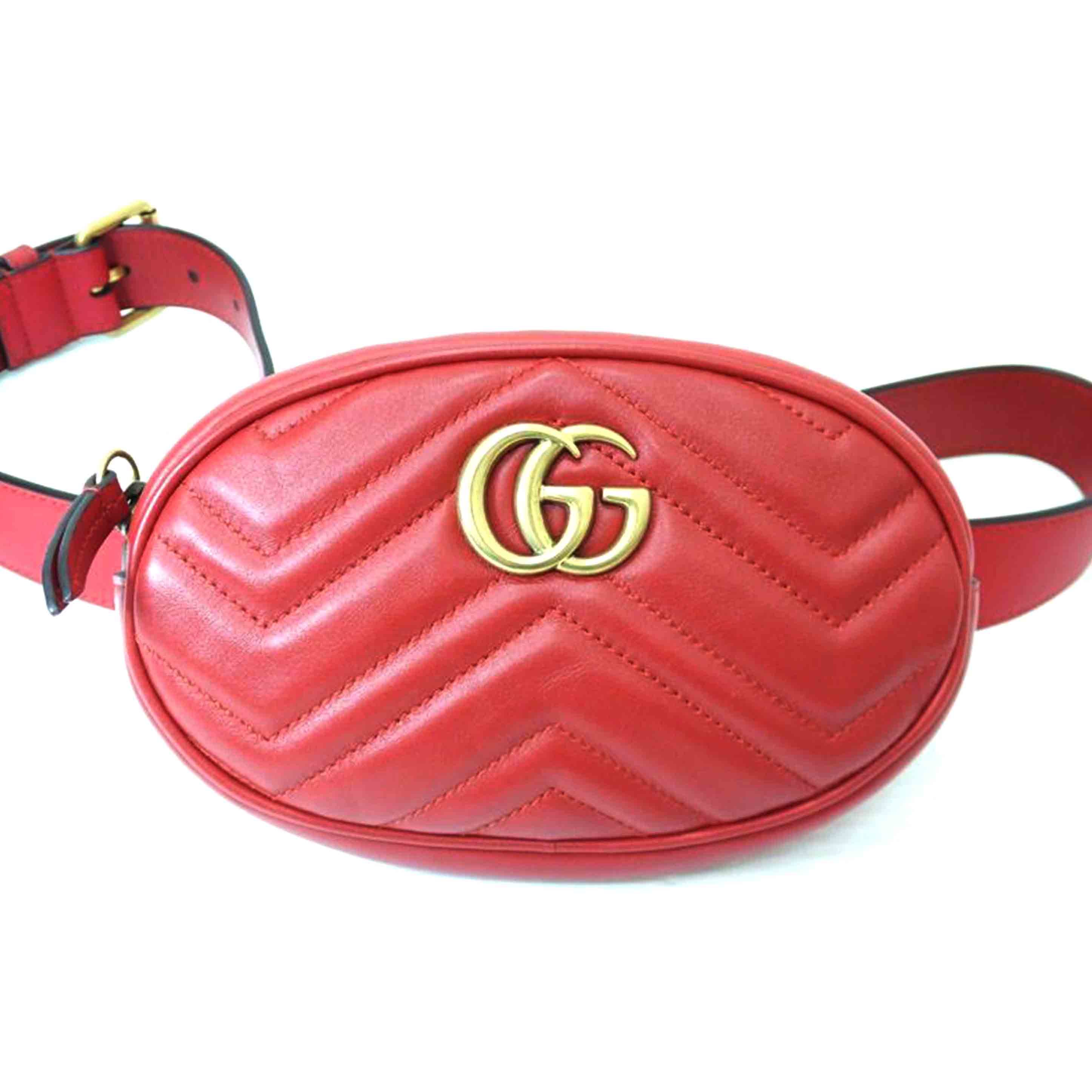 GUCCI グッチ/GGマーモントボディバッグ/レッド/476434//493***/ABランク/88