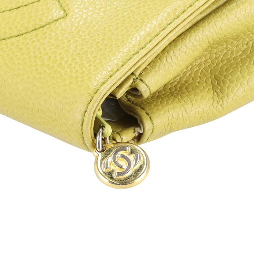CHANEL シャネル/ミラー付きコスメポーチ/イエロー//531****/ABランク/91