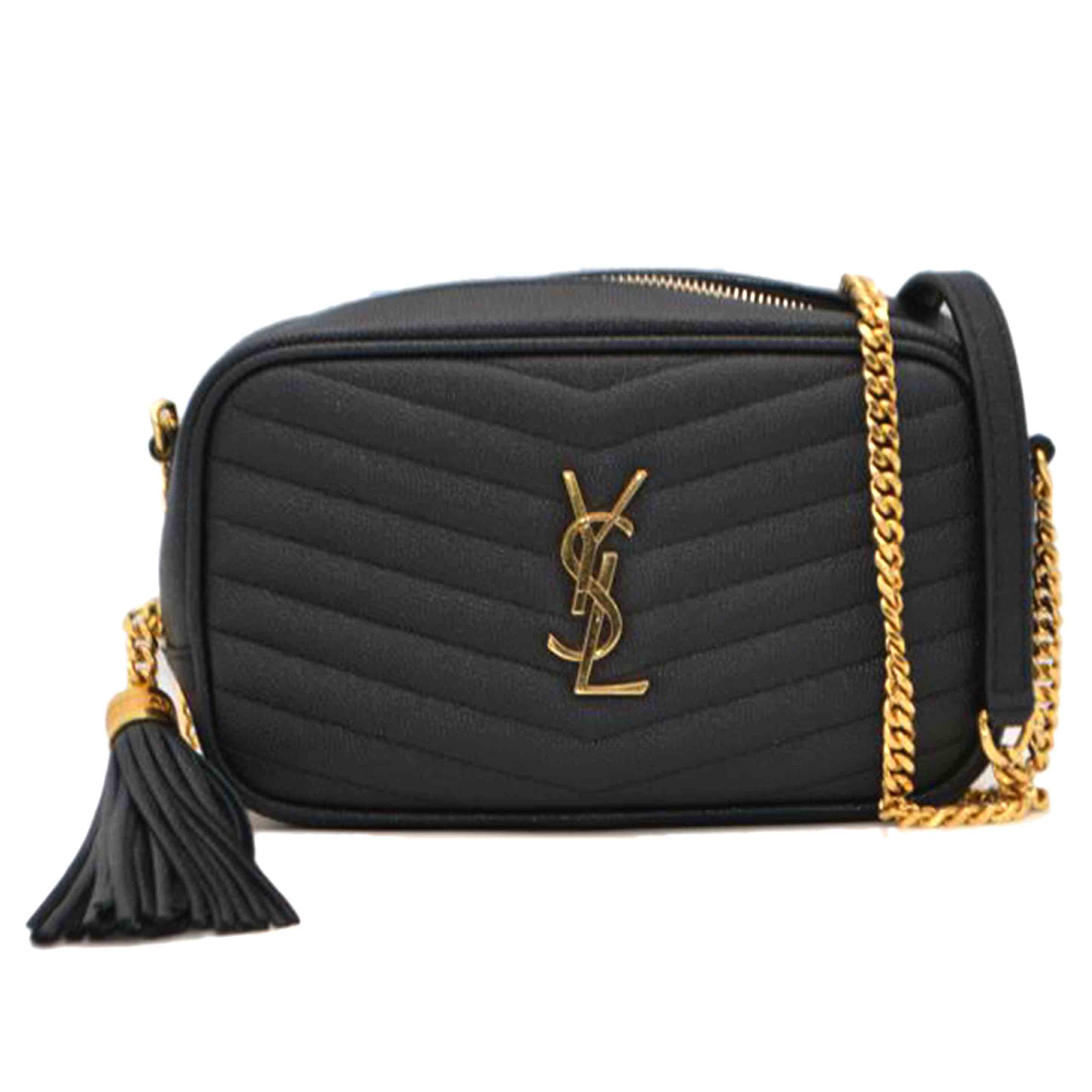 SAINT LAURENT サンローラン/ルー/モノグラムグレインカーフスキン/ノワール/618057//022*/Aランク/89