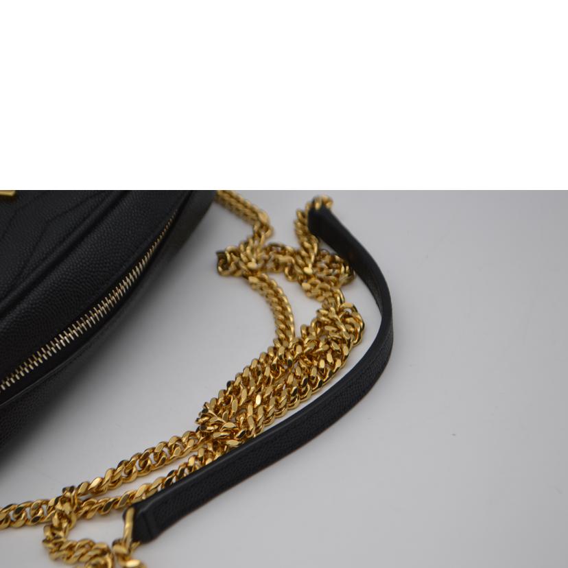 SAINT LAURENT サンローラン/ルー/モノグラムグレインカーフスキン/ノワール/618057//022*/Aランク/89