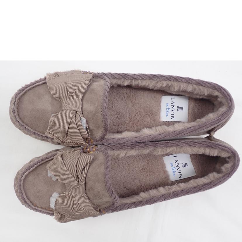 LANVIN en Bleu ランバン オン ブルー/リボンモチーフボアモカシン OKS/2716//24.0cm/Sランク/62