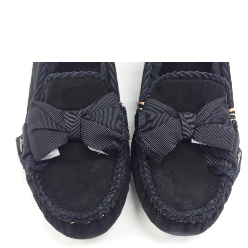 LANVIN en Bleu ランバン オン ブルー/リボンモチーフボアモカシン BS/2716//24.0cm/Sランク/62