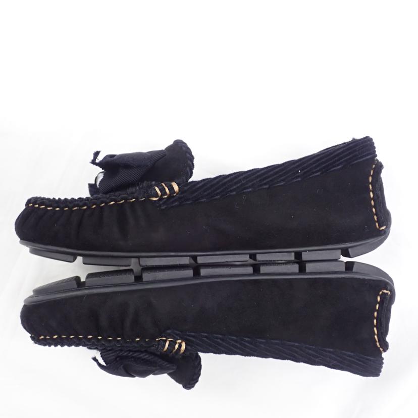 LANVIN en Bleu ランバン オン ブルー/リボンモチーフボアモカシン BS/2716//24.0cm/Sランク/62