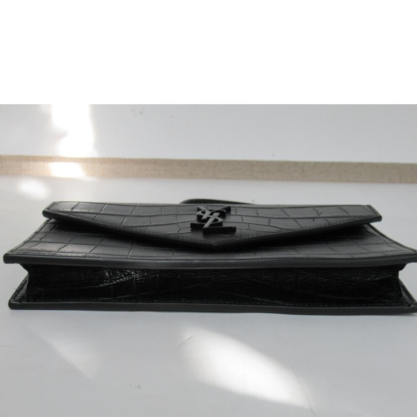 YSL/ チェーンウォレット/クロコ型押し/40203CS35V1000//Aランク/63