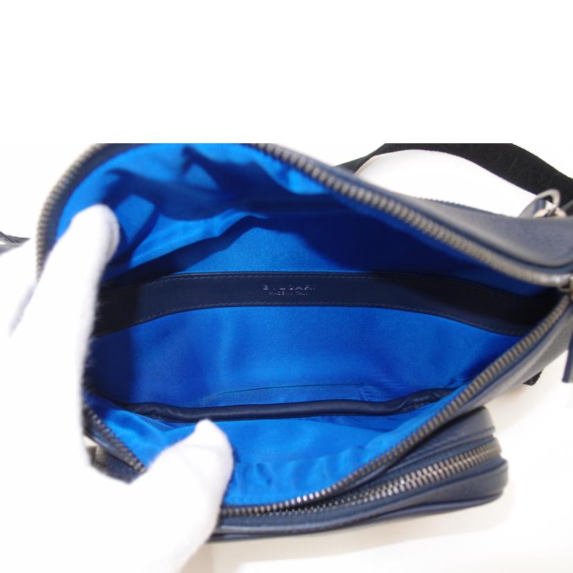 BVRGARI ブルガリ/ブルガリブルガリマンウエストバック/ネイビー//RFI****/Aランク/69