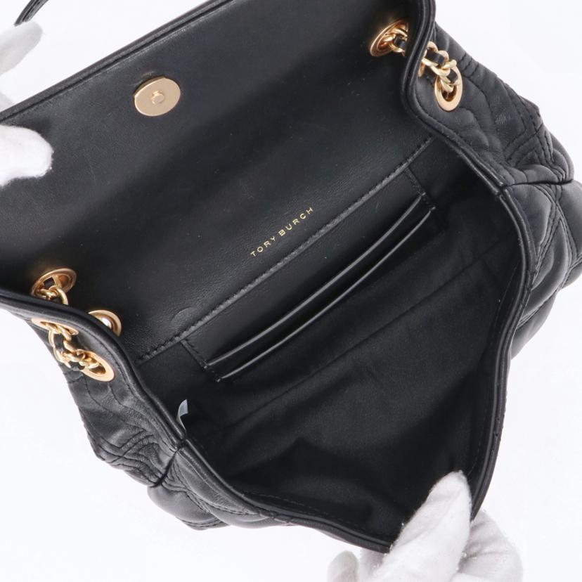 TORY BURCH トリーバーチ/トリーバーチレザーチェーンショルダー/ブラック//Bランク/75