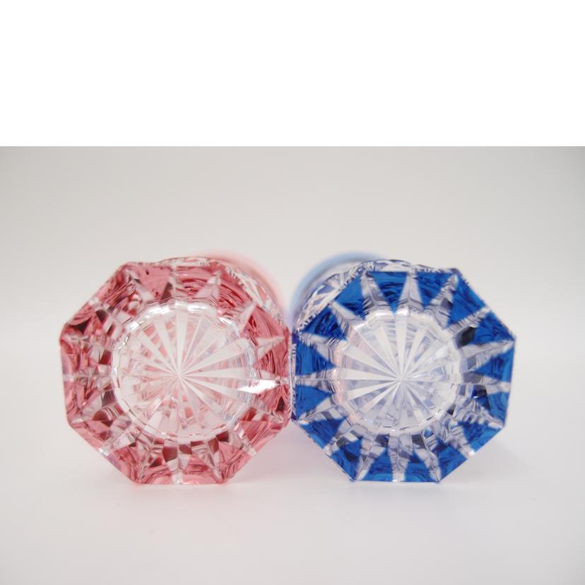 KAGAMI カガミクリスタル/ペアビールグラス/江戸切子/2624//SAランク/69