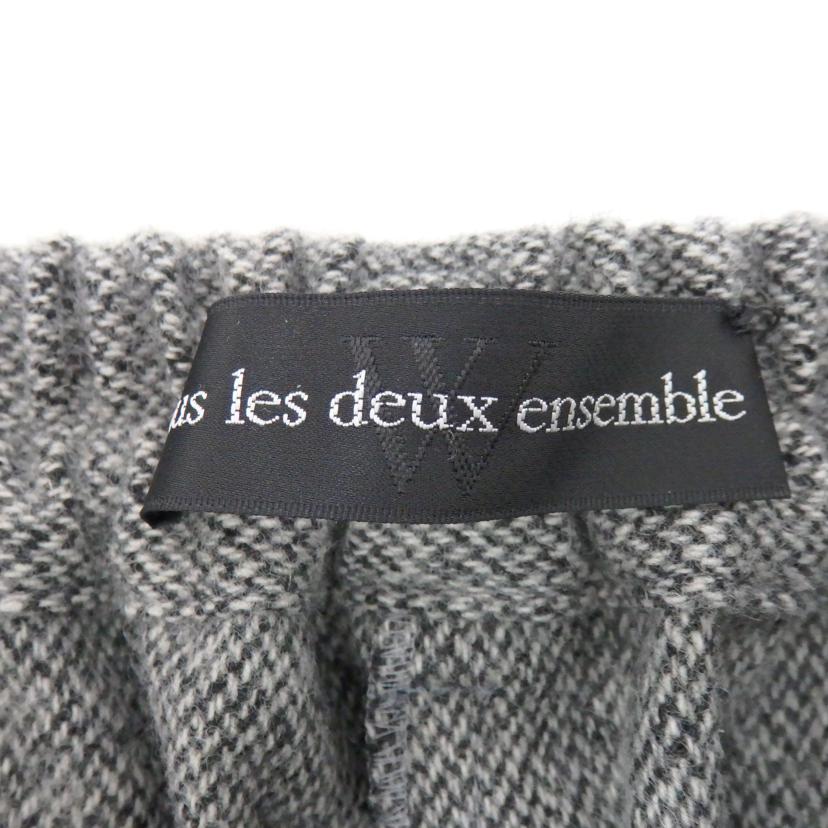 tous les deux ensemble トゥレドゥアンサンブル/ウールタックパンツ グレー/32415//Aランク/77