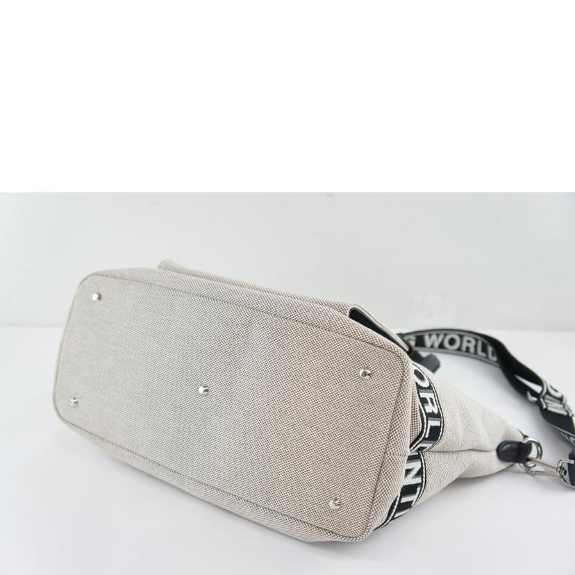 HUNTING WORLD ハンティングワールド/2WAYトート/ホワイト/ブラック/キャンバス/カーフ/622402//ABランク/64