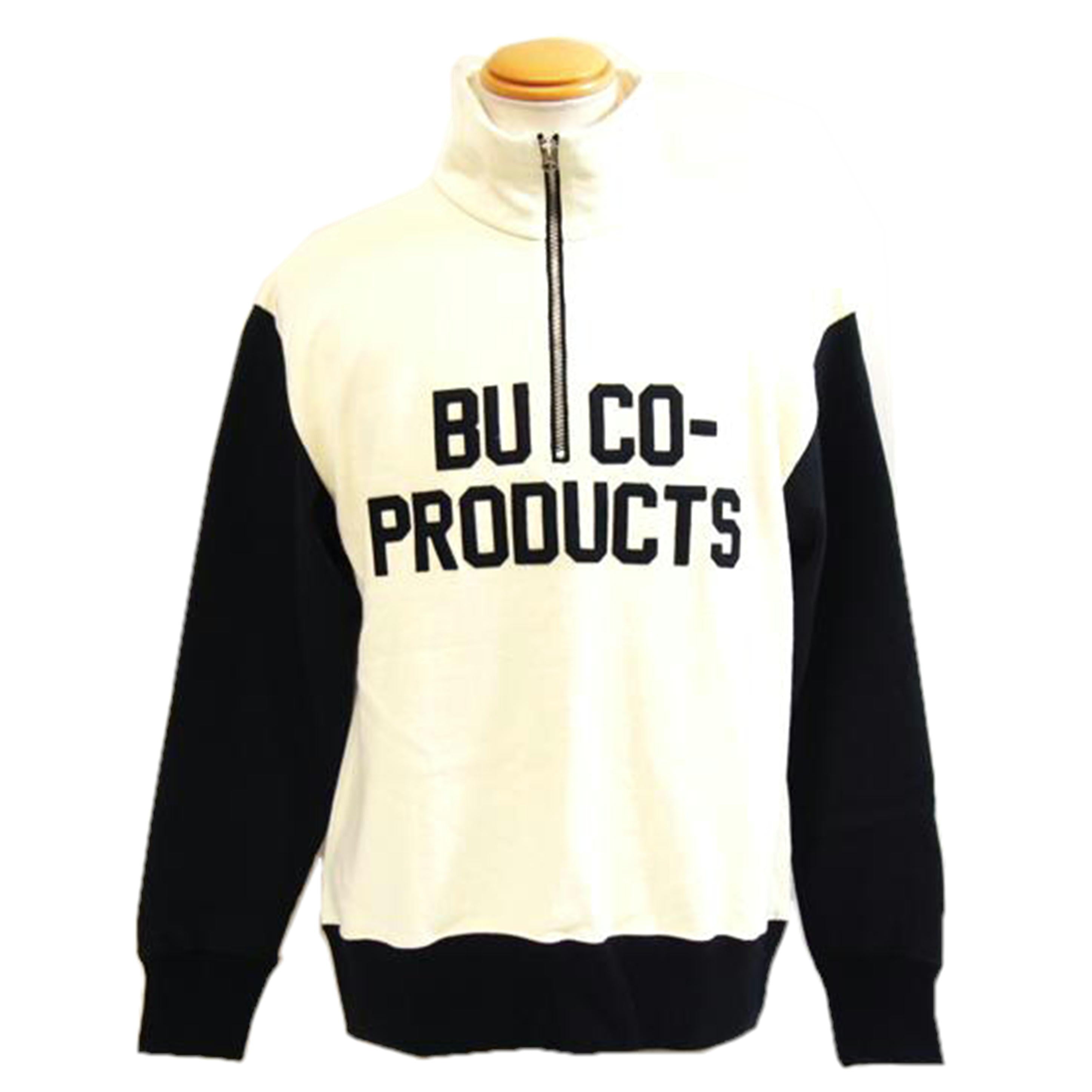 THE REAL MCCOY'S リアルマッコイズ/BUCO ハーフジップスウェット白//Aランク/71