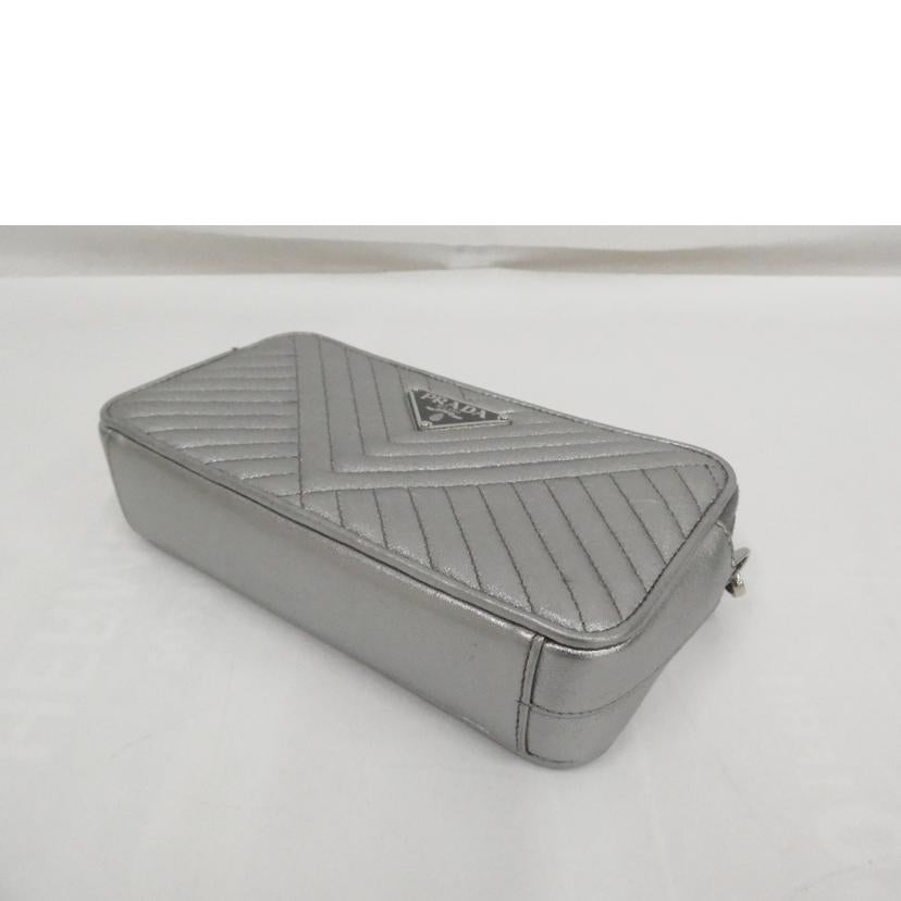 PRADA プラダ/チェーンショルダーバッグ/シルバー/1DH010//ABランク/82