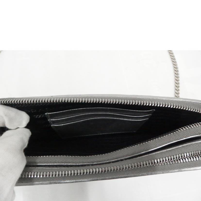 PRADA プラダ/チェーンショルダーバッグ/シルバー/1DH010//ABランク/82