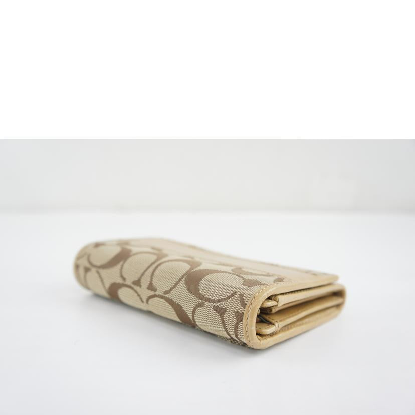 COACH コーチ/シグネチャー/L字ファスナー財布/ベージュ//Bランク/64