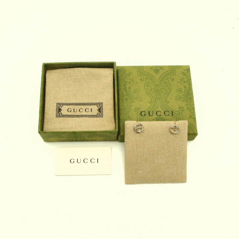 GUCCI グッチ/インターロッキングGシルバーピアス//Aランク/69