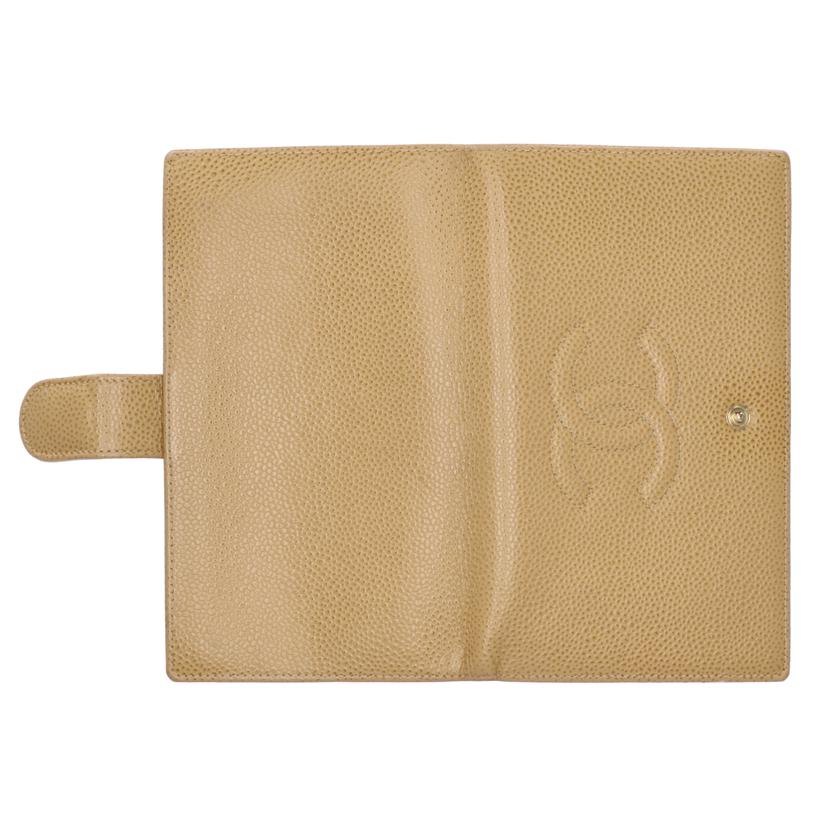 CHANEL シャネル/キャビアスキン二つ折ガマ口長財布//748****/ABランク/84