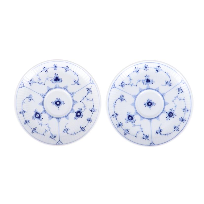 ROYAL COPENHAGEN ロイヤルコペンハーゲン/カップ&ソーサー(ペア)/ブルーフルーテッドプレイン//SAランク/78