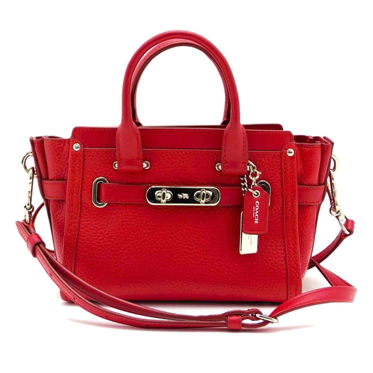 COACH/スワッガー20ペブルドレザー2WAYショルダー/36235//J15**/Aランク/75