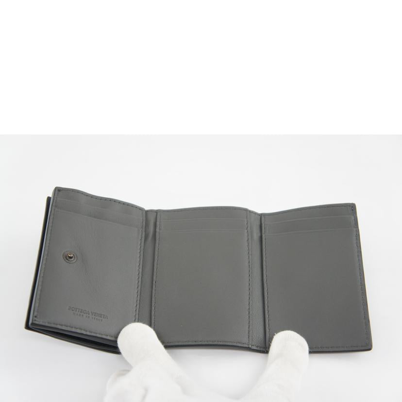 BOTTEGA VENETA ボッテガヴェネタ/イントレチャート/3つ折り財布/ブラック/ダークグレー/515385VO0B2//Aランク/64