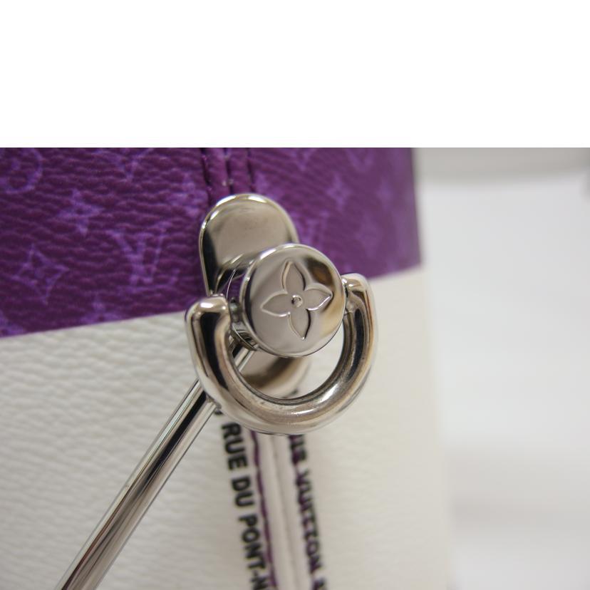 LV ルイ・ヴィトン/ペイントカンバッグ/パープル×ホワイト/M81591//RFI*/Aランク/18