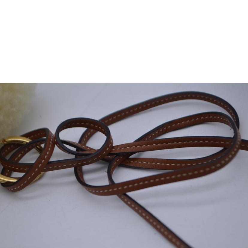 CELINE セリーヌ/トリオンフポンポンキーリング/スムースカーフスキン/49J383FO9.02NT//Bランク/89