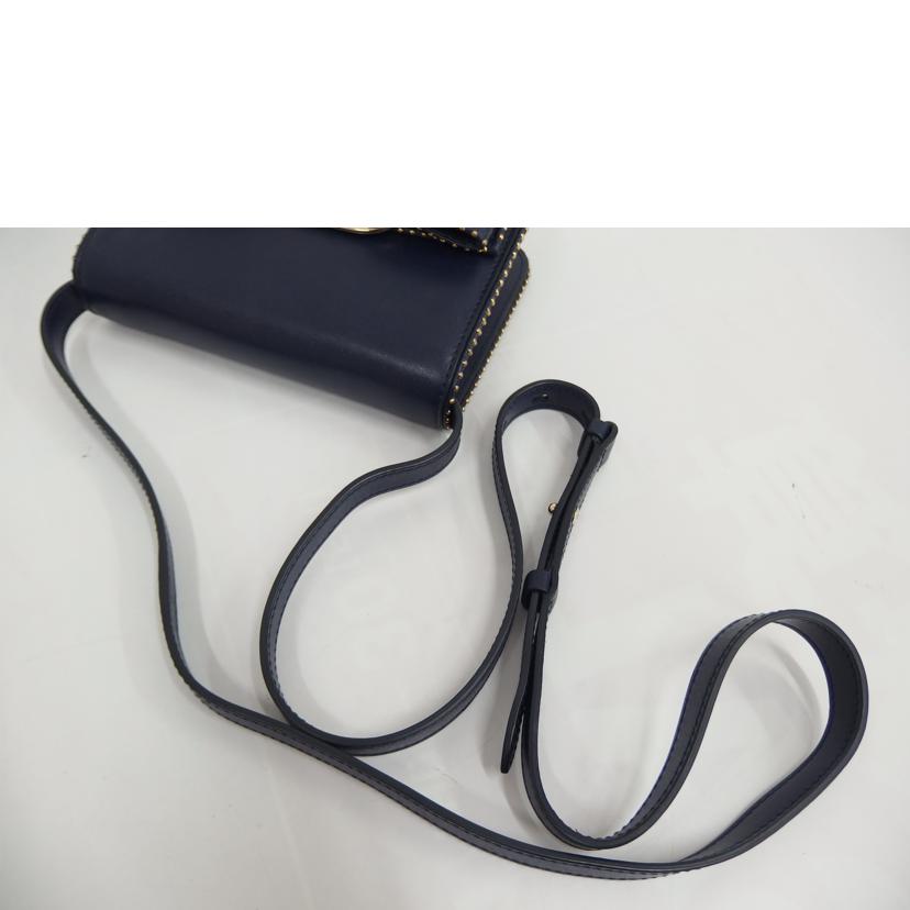 Ferragamo フェラガモ/ヴァラリボン ショルダーバック/ レザー/ネイビー//ABランク/82