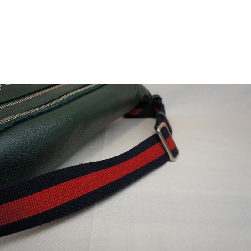 GUCCI グッチ/レザーxラインストーン ボディバッグ/484683//562***/SAランク/75