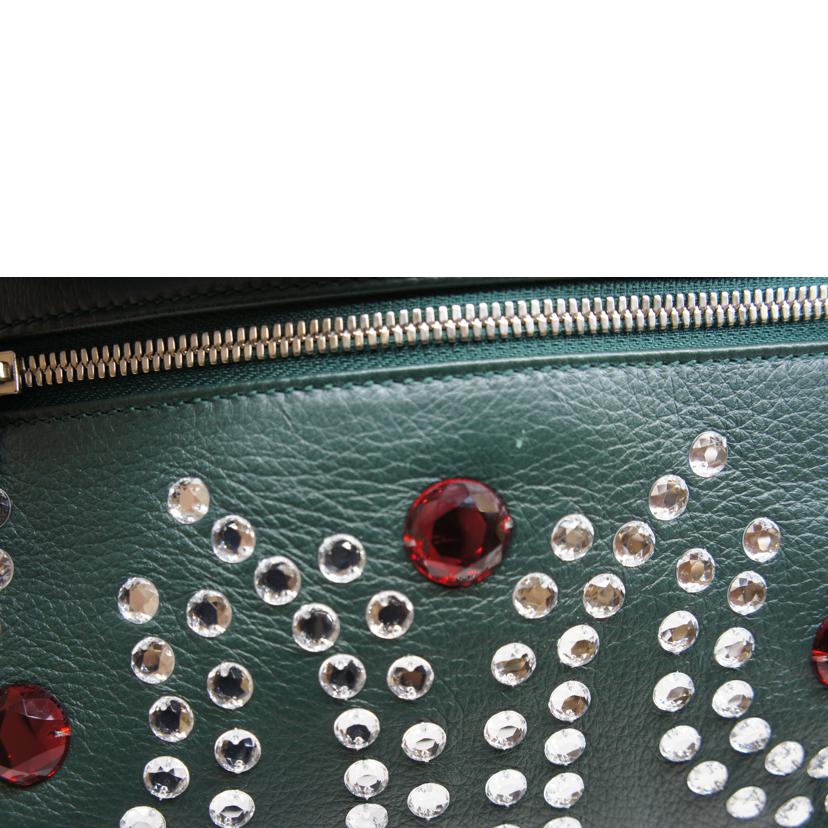 GUCCI グッチ/レザーxラインストーン ボディバッグ/484683//562***/SAランク/75