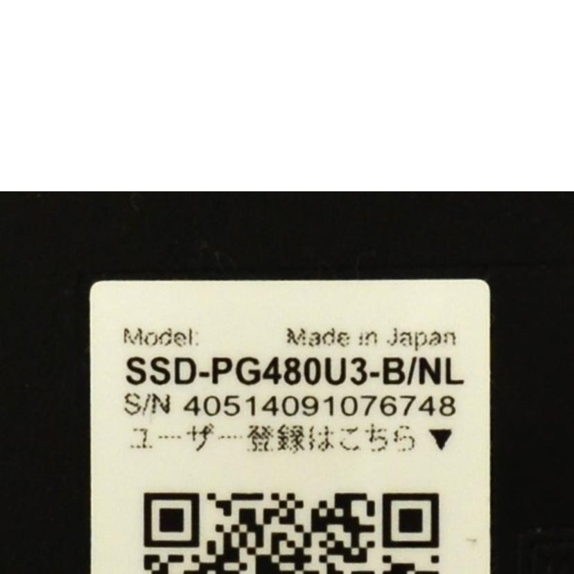 BUFFALO バッファー/外付けSSD 480GB/SSD-PG480U3//Bランク/75