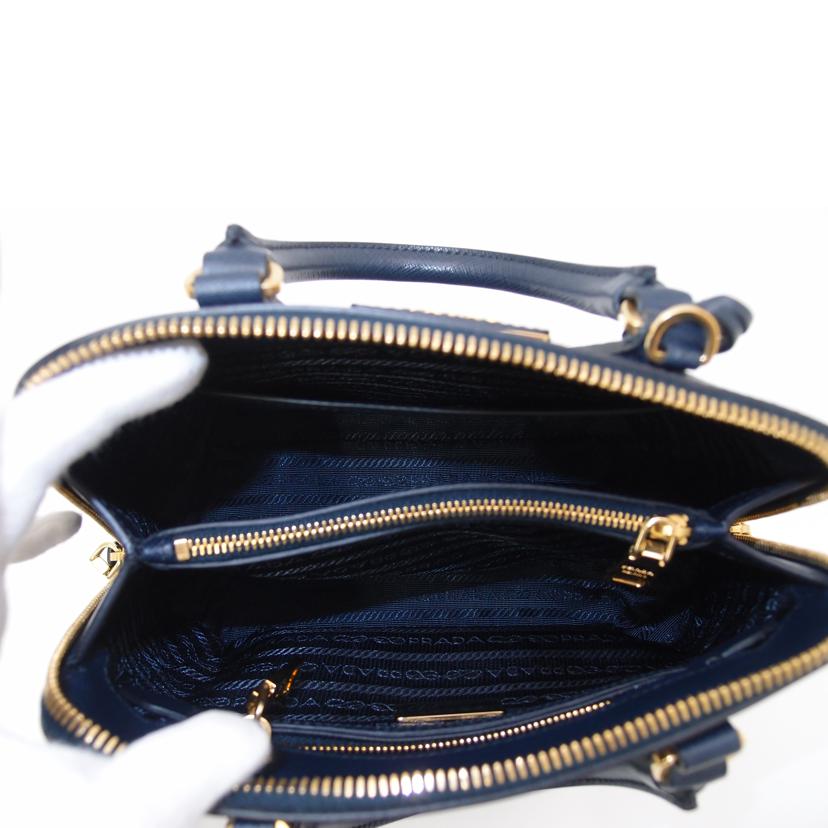 PRADA プラダ/サフィアーノ2wayトート/ネイビー/BL0838//180/Aランク/69