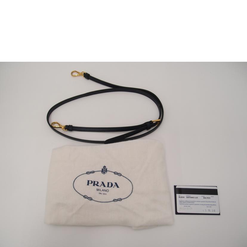 PRADA プラダ/サフィアーノ2wayトート/ネイビー/BL0838//180/Aランク/69