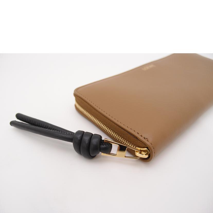 LOEWE ロエベ/ノットラウンドファスナー長財布/ブラウン/CEM1G39X01//262***/SAランク/69