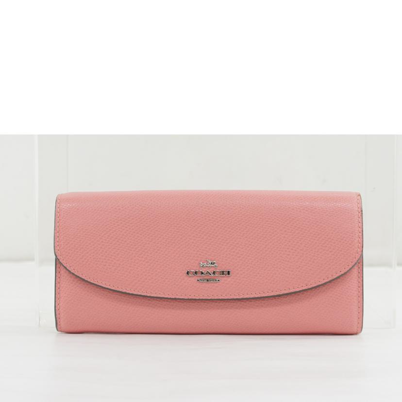 COACH コーチ/クロスグレインレザー長財布/ピンク/F52628//B15**/Bランク/64