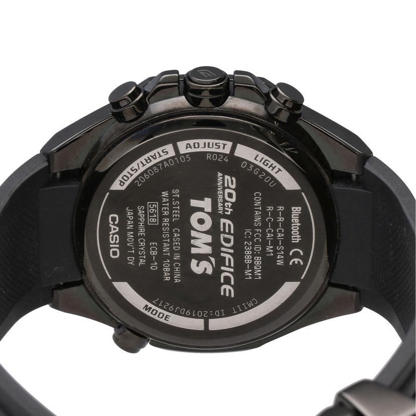 CASIO カシオ/EDIFICE×TOMSコラボ/スマホリンク/ソーラー/ECB-10TMS-1AJR//03G***/Bランク/69