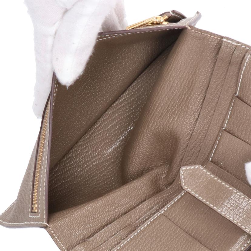 HERMES エルメス/ベアンスフレ/エトゥープ/シェーブル/ゴールド金具//Bランク/75