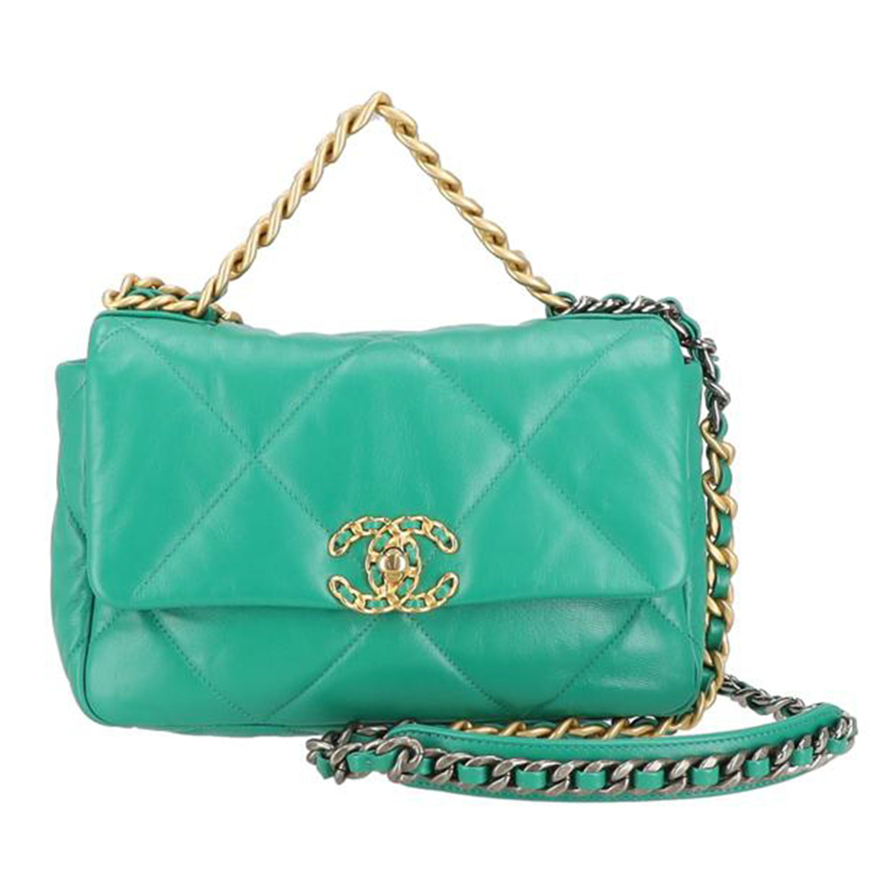 CHANEL シャネル/シャネル19ディズヌフ/ラムスキン/グリーン/AS1160//302*****/Aランク/78