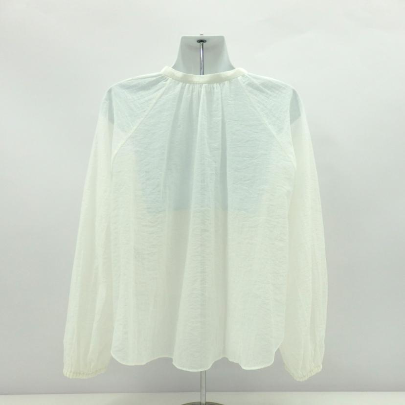 SALON adam et rope サロンアダムエロペ/オーガニックコットン シアーギャザーフレアブラウス/SHH34230B//Aランク/77