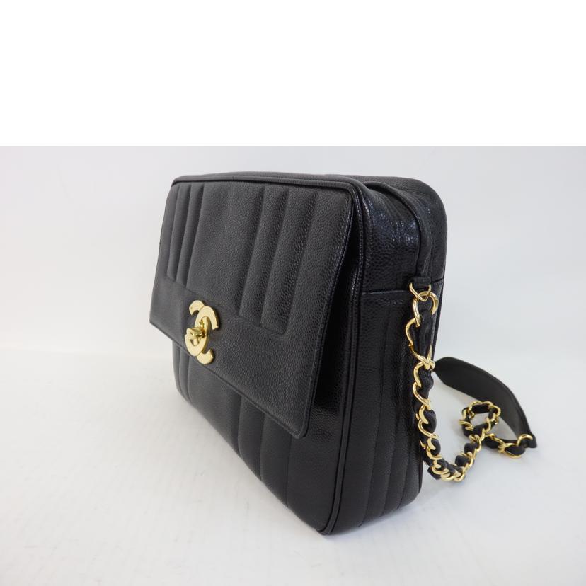 CHANEL シャネル/マドモアゼル/チェーンショルダーバッグ/キャビアスキン/黒/ゴールド金具//336****/Aランク/84
